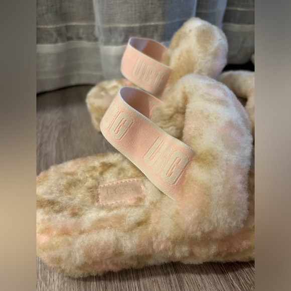 Barely worn cheetah UGG slippers - Picture 3 of 5